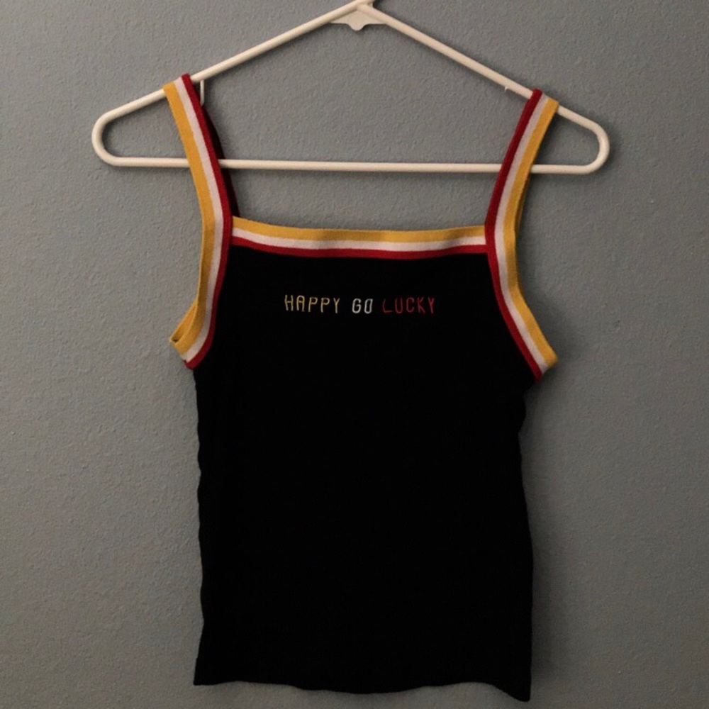 HAPPY GO LUCKY CROP TOP
